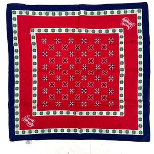Avon Sweet Honesty Bandana Scarf Red Blue Green Floral 100% Cotton